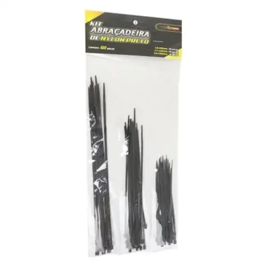 Abraçadeira de Nylon 60 Peças 3 Tamanhos