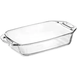 Assadeira Retangular Marinex Seletta 3,5 L Com Tampa – Vidro Temperado