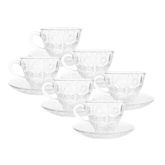 Jogo De 6 Xícaras Com Pires De Café E Chá 220ml