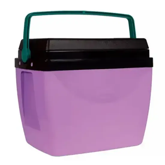 Caixa Térmica 34 Litros Lilás com Verde