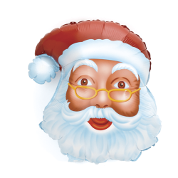 Balao Gas Rosto Papai Noel 46x51cm Fartex
