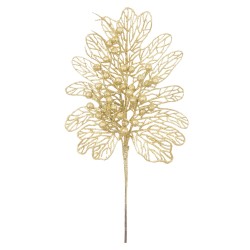 Folha Com Glitter Dourado 36cm