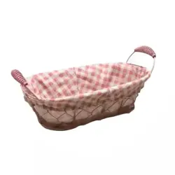 Cesto Oval Forro Xadrez