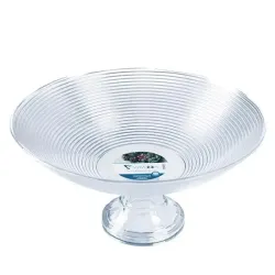 Centro de Mesa com Pé de Vidro Vitazza Espiral 19cm x 35cm
