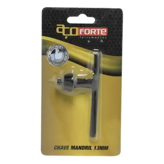 Chave Mandril 13mm Tipo T Para Aperto Furadeira- Aço Forte