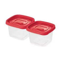 Conjunto de Potes de Plástico Quadrados 500 ml Clic 2 Unidades