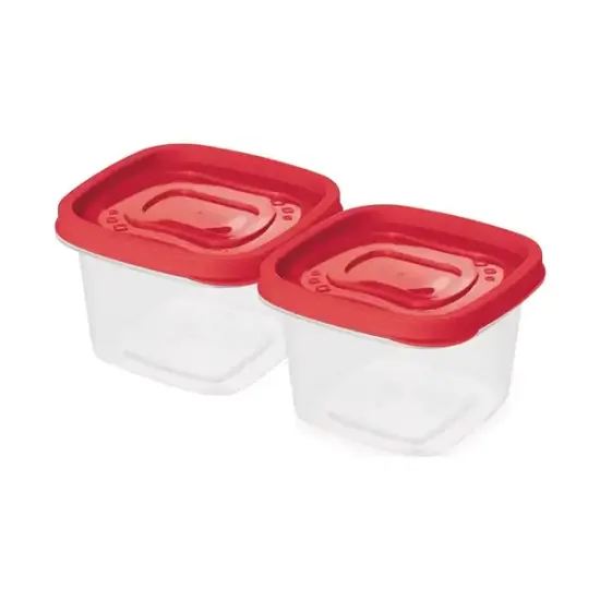 Conjunto de Potes de Plástico Quadrados 500 ml Clic 2 Unidades