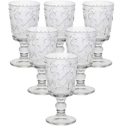 Conjunto De Taças Para Vinho Em Vidro Love 294ml 6 Peças Lyor