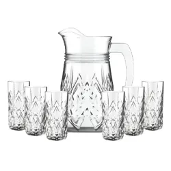 Jarra com 6 Copos de Vidro – Linha Samantha