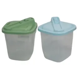 Porta Açucareiro e Farinheiro Plástico Transparente 