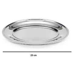 Travessa De Inox Oval 25 Cm