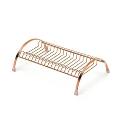 Organizador Seca Pratos Para Armario E Pia Rose Gold 18 Pratos