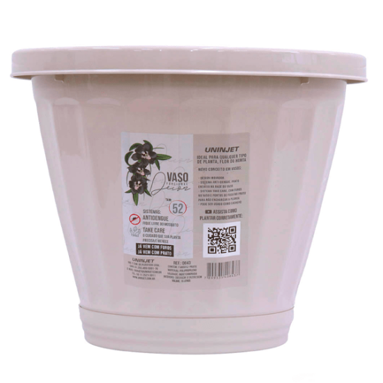 Vaso N.52 Com Prato Pp Palha