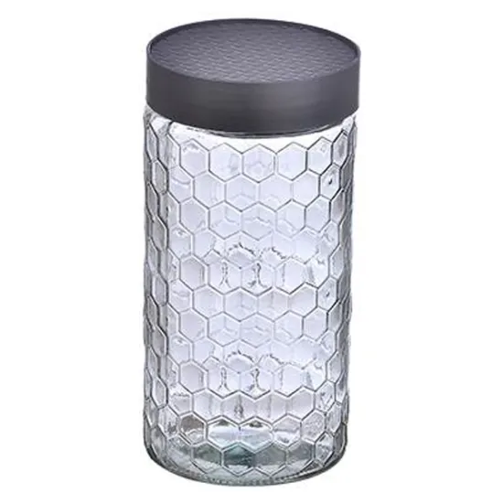 Pote de Vidro Padrão Colmeia 1,6 L