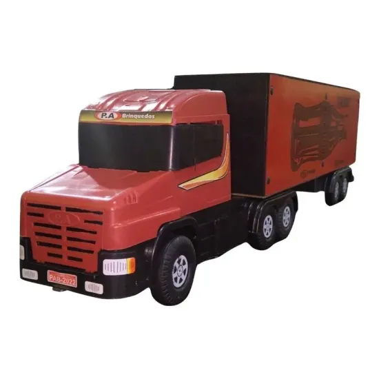 Carreta Scania Carroceria De Madeira Brinquedo Infantil 90cm - P.A