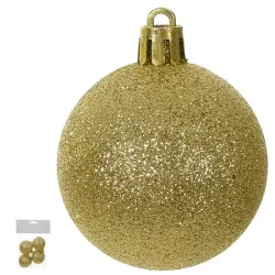 Bola Glitter Bag 4un Dourado 5cm Florarte