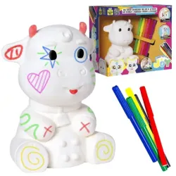 Joy Pintura Vaquinha Em Vinil Macio Didático Para Colorir Pintar - Samba Toys