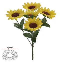 Buque Girassol Amarelo 28cm Florarte