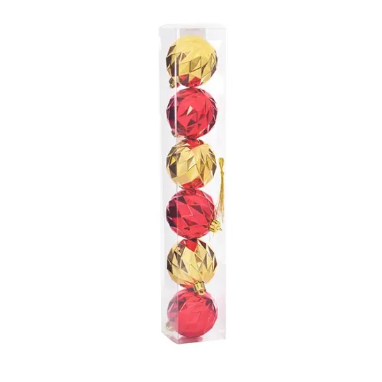 Cj 6 Pcs Bola Shiny Shape Sort 6cm Fartex