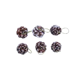 Enfeite 6 Pcs Decorativo Pinhas 4cm Fartex Ntl