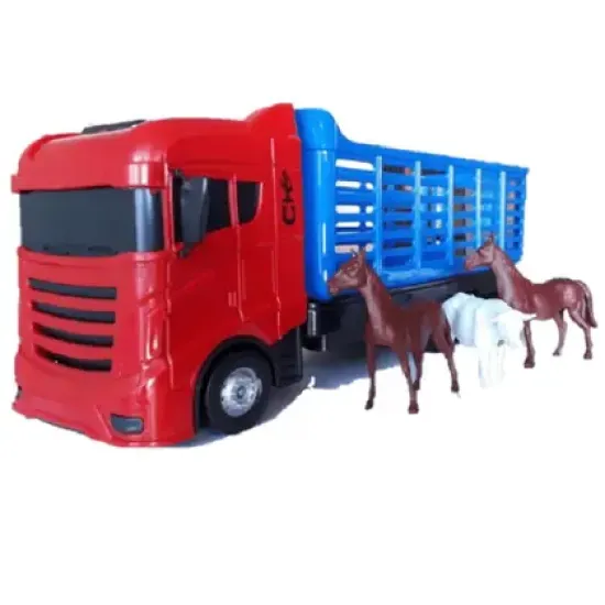 Caminhao Boiadeiro Cowboy Truck Orange Toys