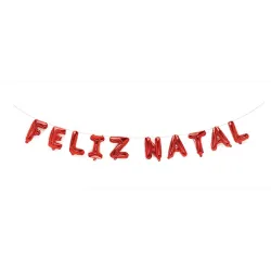 Feliz Natal Balao Acessorios 37x30cm Fartex Ntl