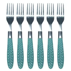 Jogo De 6 Talheres Talher Garfos Australia Verde Escuro