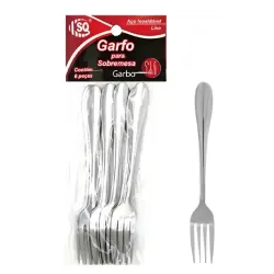 Jogo 6 Garfos De Sobremesa Inox