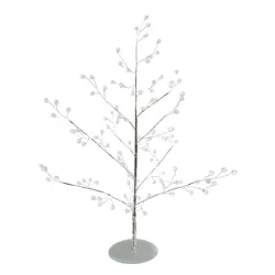 Arvore Cristal Natal Prata 45cm Florarte Ntl