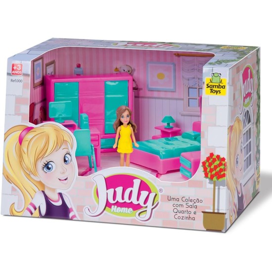 Colecao Judy Quarto C/ Boneca Samba Toys