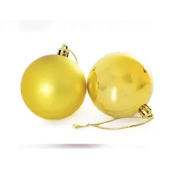 Bola Mista Tubo Dourado Pt 12pcs 5cm Fartex