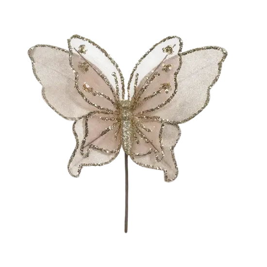 Enfeite Borboleta Pick Champ 22cm Florarte