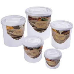 Conjunto Porta Mantimentos Clic Rosca G - 5 peças