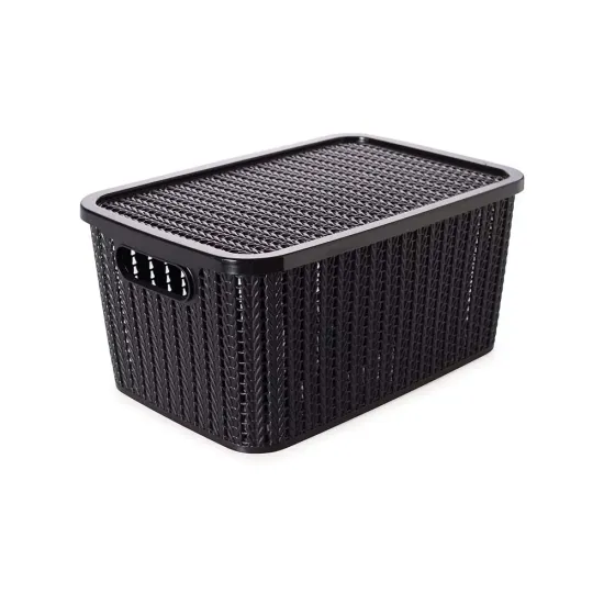 Caixa Trama com Tampa 8 L - Plasutil