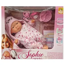 Boneca Sophie Naninha 34 Cm Com Acessórios – Bee Toys