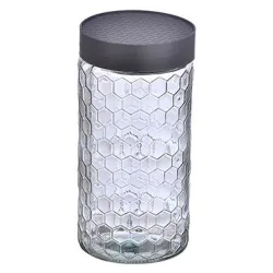 Pote de Vidro Padrão Colmeia 1,6 L
