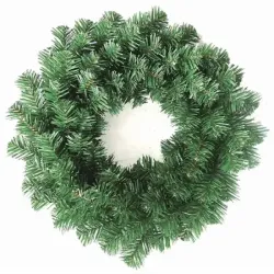 Guirlanda Simples Verde de Natal 40 cm em PVC