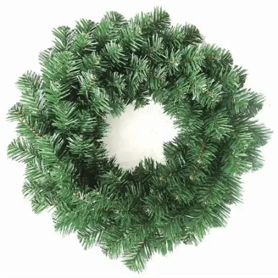 Guirlanda Simples Verde de Natal 40 cm em PVC