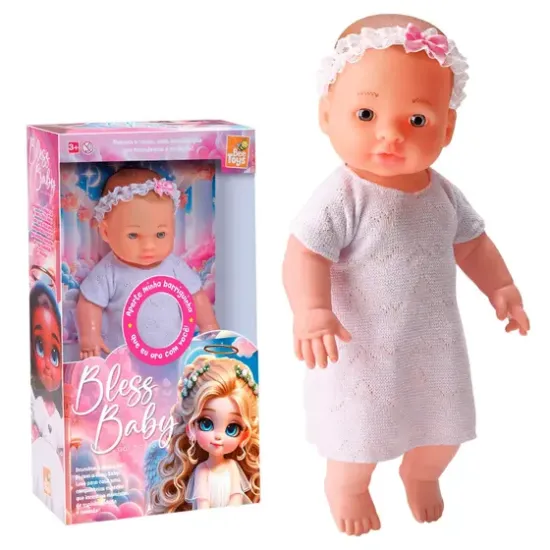 Boneca Bless Baby Pai Nosso Bee Toys – Boneca Com Oração E Mensagem De Fé