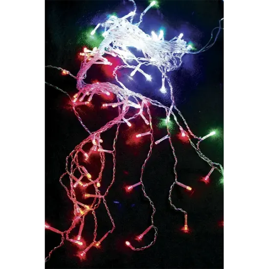 Cascata de Luz LED 100L Colorida 8 Funções – 2,3 x 0,7 m