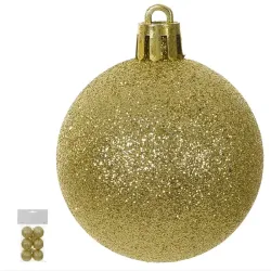 Bola Glitter Bag 6un Dour 4cm Florarte Ntl