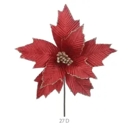 Haste Bico Papagaio C/Glitter Verm 29cm Florarte Ntl