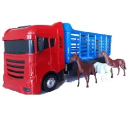Caminhao Boiadeiro Cowboy Truck Orange Toys