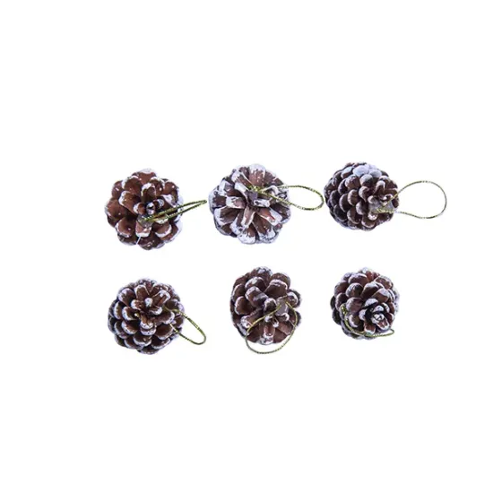 Enfeite 6 Pcs Decorativo Pinhas 4cm Fartex Ntl