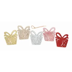 Enfeite Presente Glitter Fartex