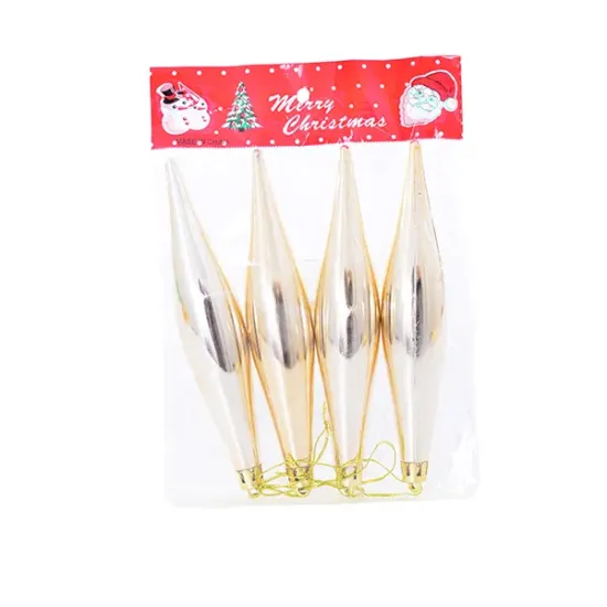 Enfeite Pingo Tradicional Shine 4pcs 15cm Fartex Ntl