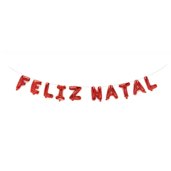 Feliz Natal Balao Acessorios 37x30cm Fartex Ntl
