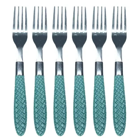 Jogo De 6 Talheres Talher Garfos Australia Verde Escuro
