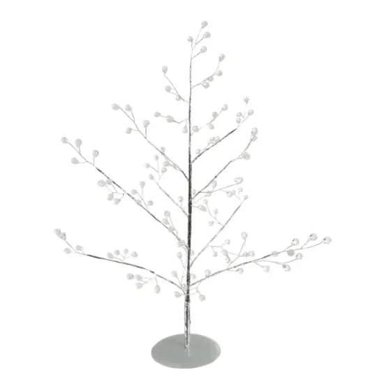 Arvore Cristal Natal Prata 45cm Florarte Ntl