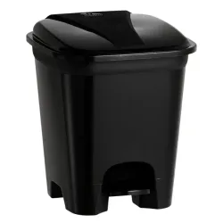Lixeira Quadrada Com Pedal 14 Litros Preta